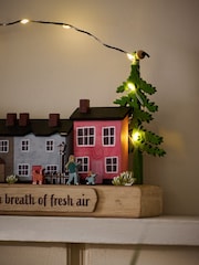 Multicolour Light Up Wooden Winter House Scene - Image 3 of 6