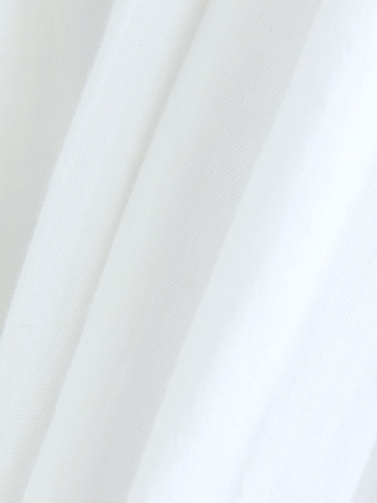 White 100% Cotton Double Cloth Pull On Harem Trousers - Image 2 of 3