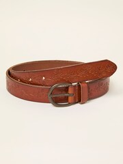 FatFace Tan Brown Embossed Leather Belt - Image 1 of 2