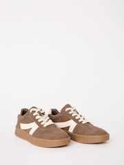 Friends Like These Brown Lace-Up Retro Gumsole Sports Trainers - Image 2 of 5