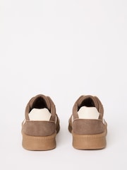 Friends Like These Brown Lace-Up Retro Gumsole Sports Trainers - Image 4 of 5