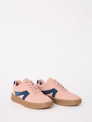 Friends Like These Pink Lace-Up Retro Gumsole Sports Trainers - Image 2 of 5