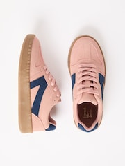 Friends Like These Pink Lace-Up Retro Gumsole Sports Trainers - Image 4 of 5