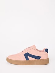 Friends Like These Pink Lace-Up Retro Gumsole Sports Trainers - Image 5 of 5