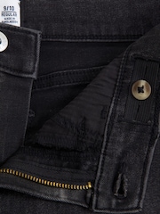 High Rise Denim Shorts With Fray Hem Detail - Image 2 of 3