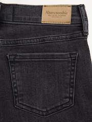 High Rise Denim Shorts With Fray Hem Detail - Image 3 of 3