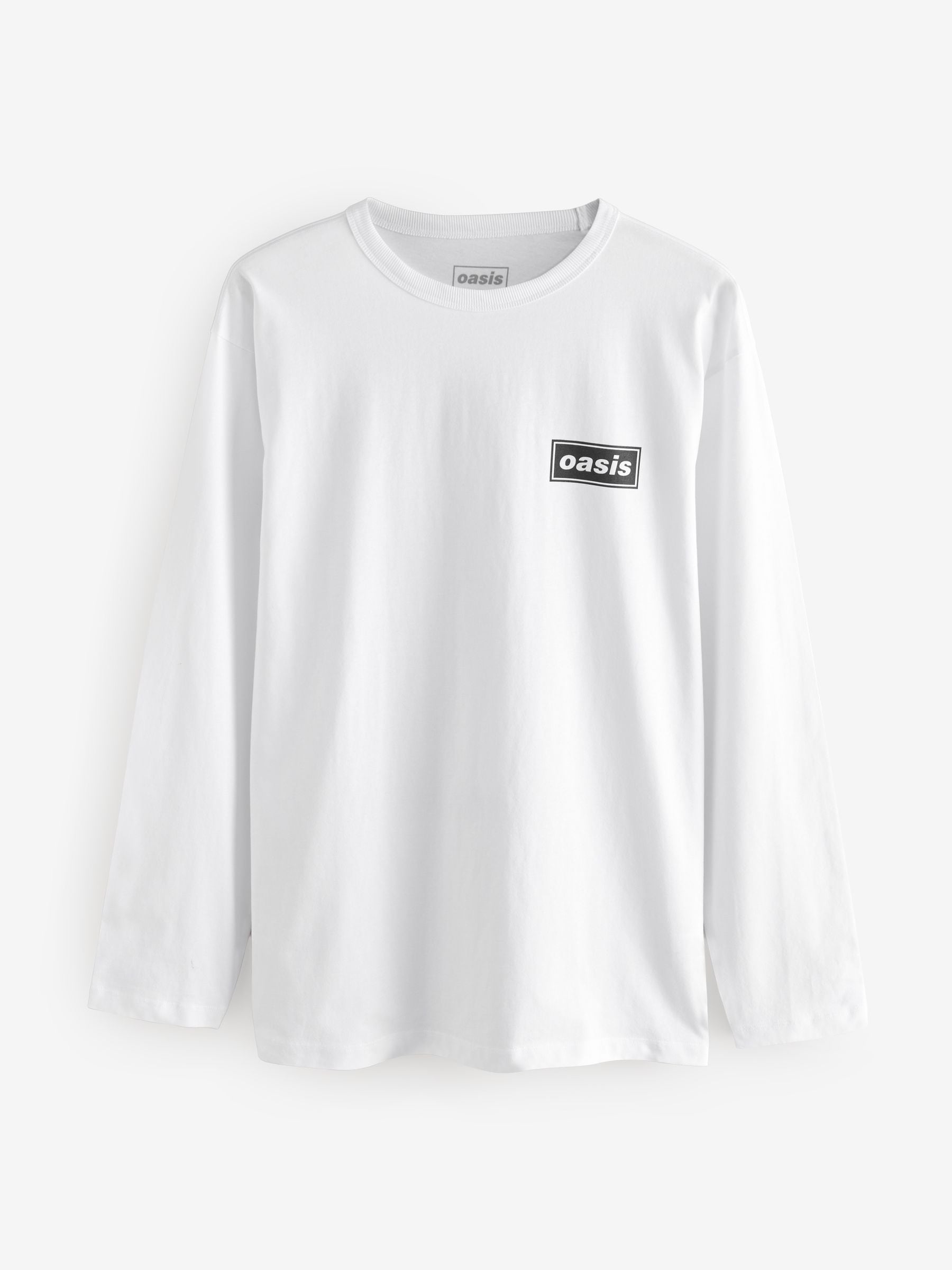 Next：日本 ホワイト - コットン 100% Oasis 長袖 グラフィック バンド