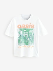 Cor branca - Camiseta Oasis Graphic Band 100% algodão - Imagem 6 de 8