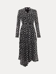 Phase Eight Black Caitlin Printed Mesh Dress - Image 7 of 7