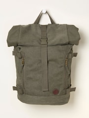 FatFace Khaki Green Roll Top Backpack - Image 1 of 3