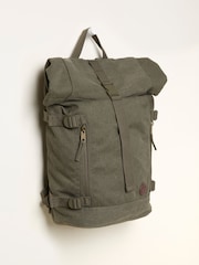 FatFace Khaki Green Roll Top Backpack - Image 3 of 3