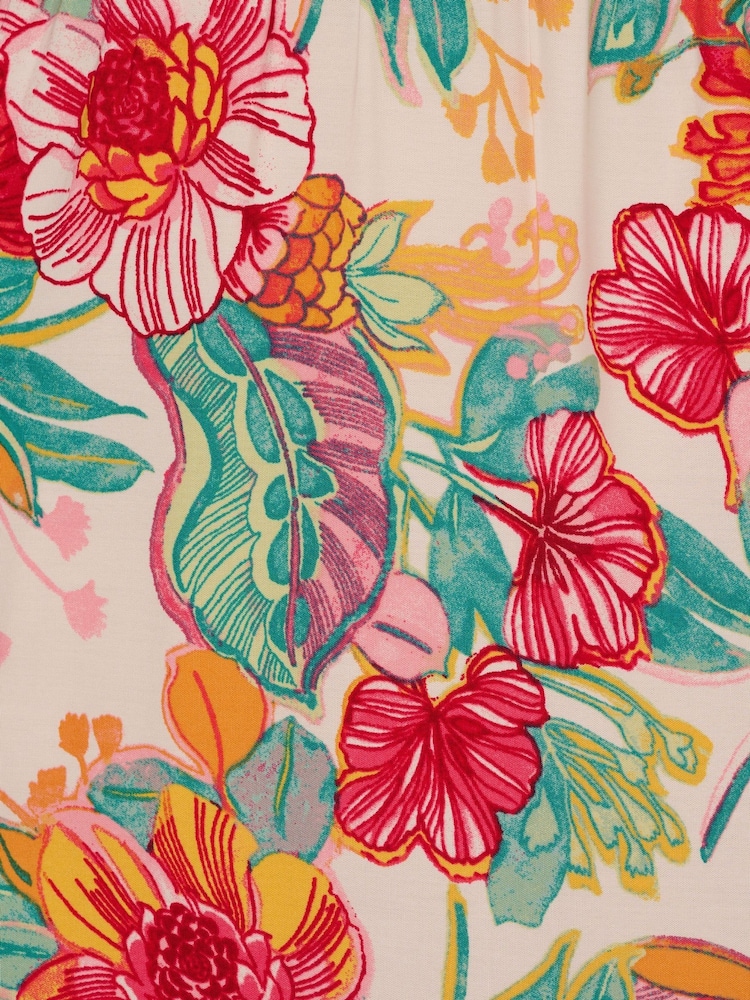 Adrianna Papell Pink Printed Midi Dress - Image 7 of 7