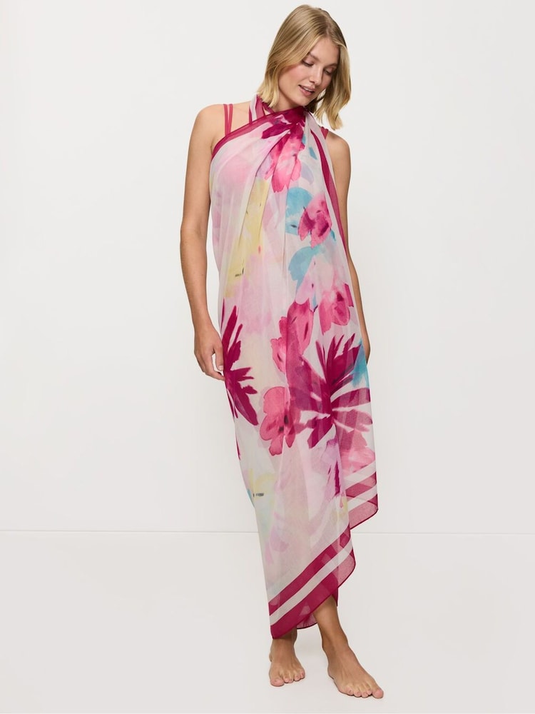 Pink - Triumph Beach MyWear Pareo White Cover-Up - Bild 1 von 5