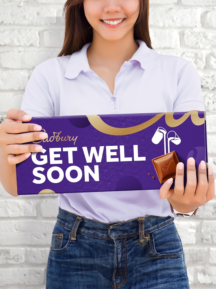 Cadbury Dairy Milk Get Well Soon Chocolate Bar 850g - Image 2 of 3 Cadbury Dairy Milk Get Well Soon Chocolate Bar 850g - Image 2 of 3