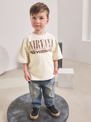 Cream Nirvana Band Graphic Short Sleeve T-Shirt (3mths-8yrs) - Image 1 of 7