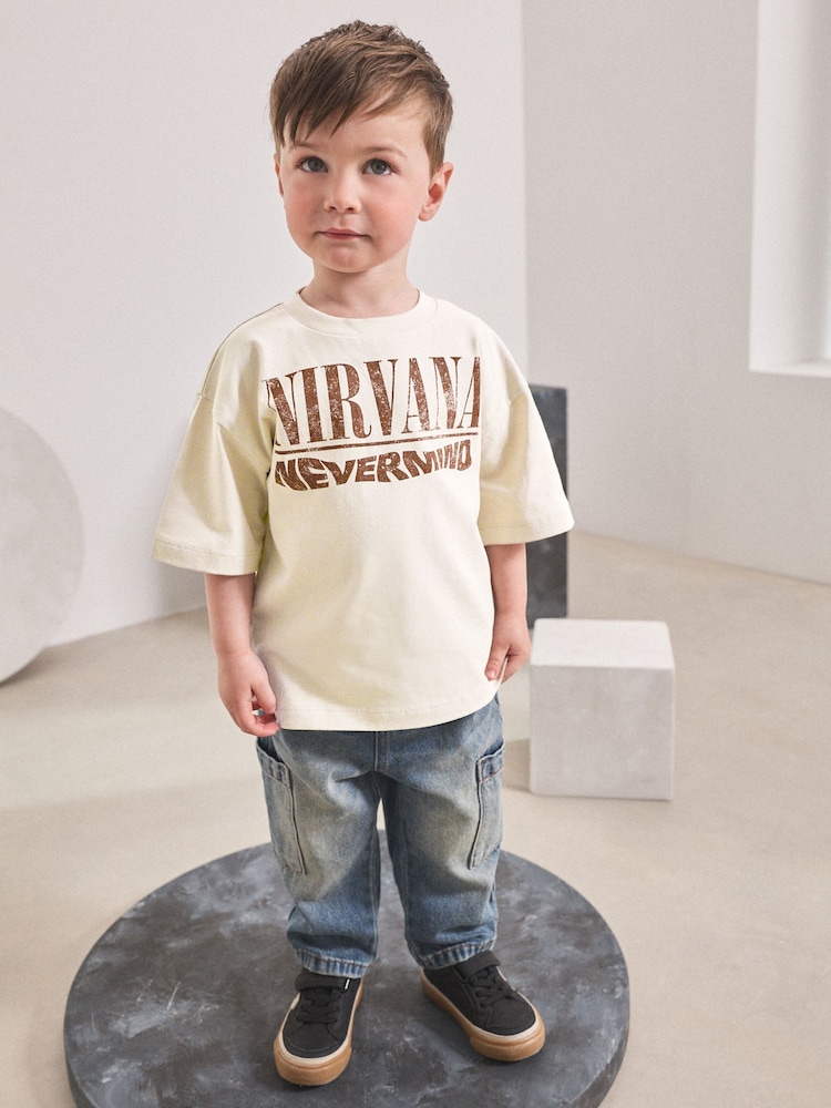 Cream Nirvana Band Graphic Short Sleeve T-Shirt (3mths-8yrs) - Image 1 of 7