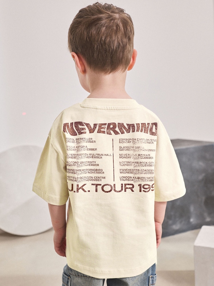 Cream Nirvana Band Graphic Short Sleeve T-Shirt (3mths-8yrs) - Image 2 of 7