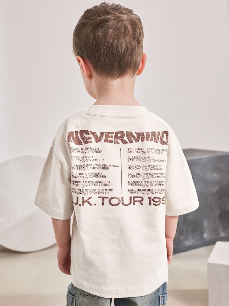 Cream Nirvana Band Graphic Short Sleeve T-Shirt (3mths-8yrs) - Image 2 of 7 Cream Nirvana Band Graphic Short Sleeve T-Shirt (3mths-8yrs) - Image 2 of 7