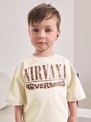 Cream Nirvana Band Graphic Short Sleeve T-Shirt (3mths-8yrs) - Image 3 of 7