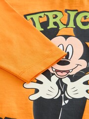 Orange Mickey Mouse Halloween Long Sleeve T-Shirt (3mths-8yrs) - Image 7 of 7