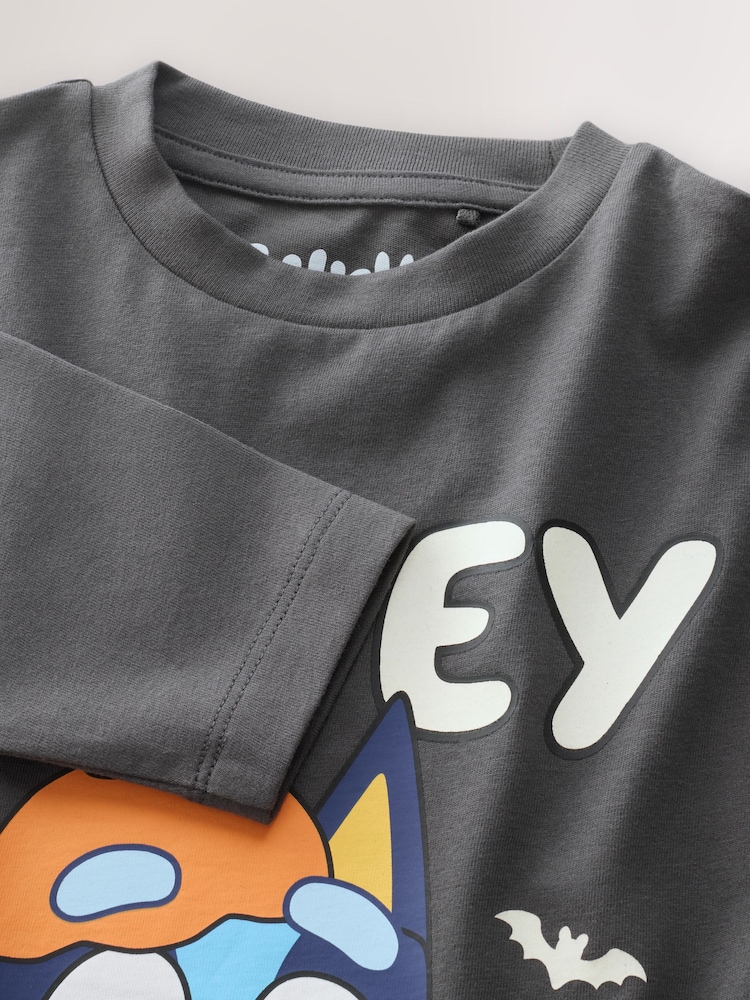 Charcoal Grey Bluey Halloween Long Sleeve T-Shirt (3mths-8yrs) - Image 7 of 7