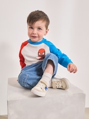 White/Blue/Red Spider Man Long Sleeve T-Shirt (12mths-8yrs) - Image 1 of 8