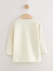 Oatmeal Mickey Mouse Long Sleeve T-Shirt (3mths-8yrs) - Image 2 of 5