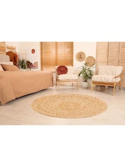 Esselle Heaton 60x60cm Woven Circle Jute Rug - Bild 1 von 5