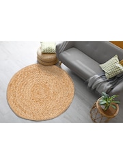 Esselle Heaton 60x60cm Woven Circle Jute Rug - Bild 5 von 5