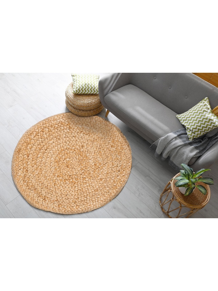 Esselle Heaton 60x60cm Woven Circle Jute Rug - Bild 5 von 5