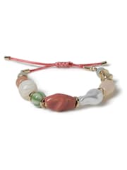 Aela Pink Pearl and Pastel Bead Adjustable Bracelet - Image 1 of 2