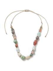 Aela Pink Pearl and Pastel Bead Adjustable Necklace - Image 1 of 2