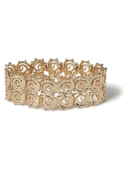 Aela Gold Tone Swirl Stretch Bracelet - Image 1 of 2