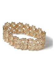 Aela Gold Tone Swirl Stretch Bracelet - Image 2 of 2