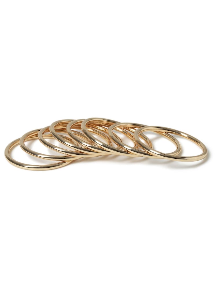 Aela Gold Tone Bangle Set 5 Pack - Image 2 of 2