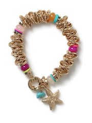 Aela Gold Tone Stretch Starfish Charm Bracelet - Image 1 of 2