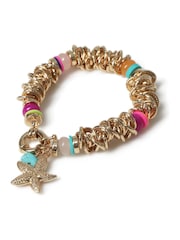 Aela Gold Tone Stretch Starfish Charm Bracelet - Image 2 of 2