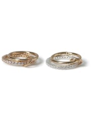 Aela Gold Tone Diamond Simulant Ring - Image 1 of 3