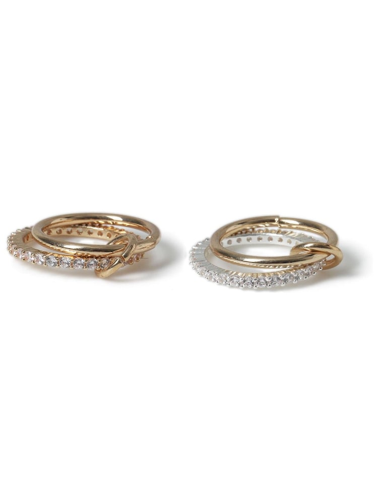 Aela Gold Tone Diamond Simulant Ring - Image 1 of 3
