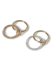 Aela Gold Tone Diamond Simulant Ring - Image 3 of 3