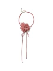 Aela Pink Flower Choker Necklace - Image 1 of 3