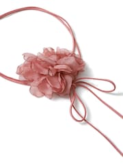 Aela Pink Flower Choker Necklace - Image 2 of 3