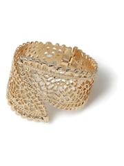 Aela Gold Tone Filigree Clamp Bracelet - Image 2 of 3