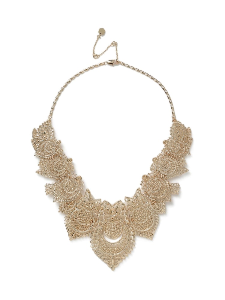 Aela Gold Tone Filigree Collar Necklace - Image 1 of 3