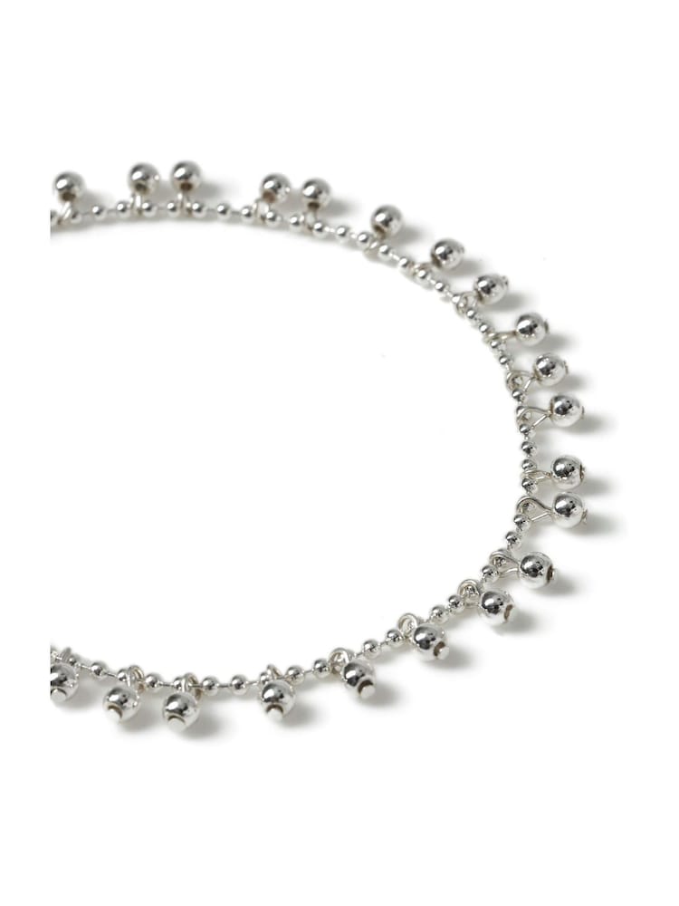 Aela Silver Tone Ball Anklet - Bild 3 von 3