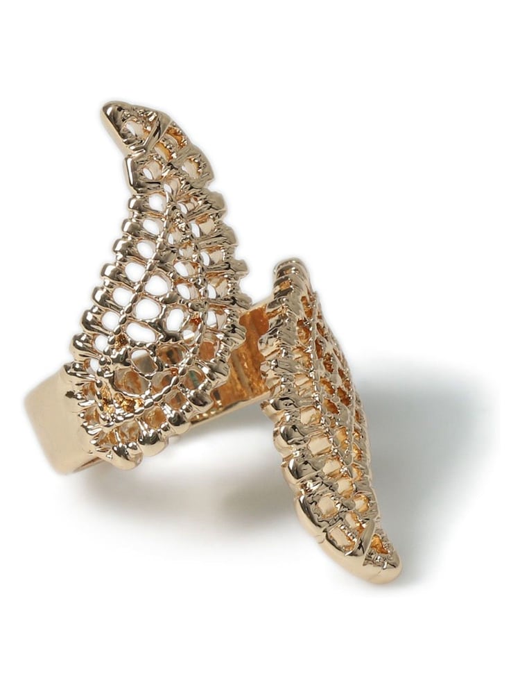 Aela Gold Tone Filigree Ring - Image 2 of 2