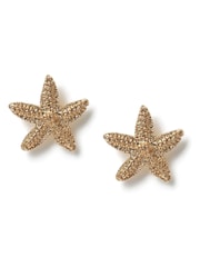 Aela Gold Tone Starfish Stud Earrings - Bild 1 von 3
