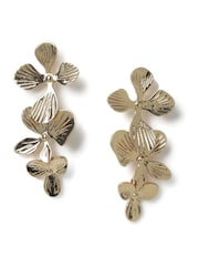 Aela Gold Tone Three Flower Drop Earrings - Image 1 of 1