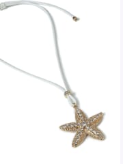 Aela Gold Tone Cord Starfish Pendant Necklace - Image 2 of 3