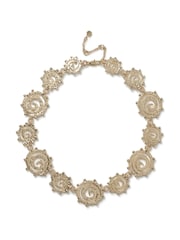 Aela Gold Tone Swirl Collar Necklace - Image 1 of 2